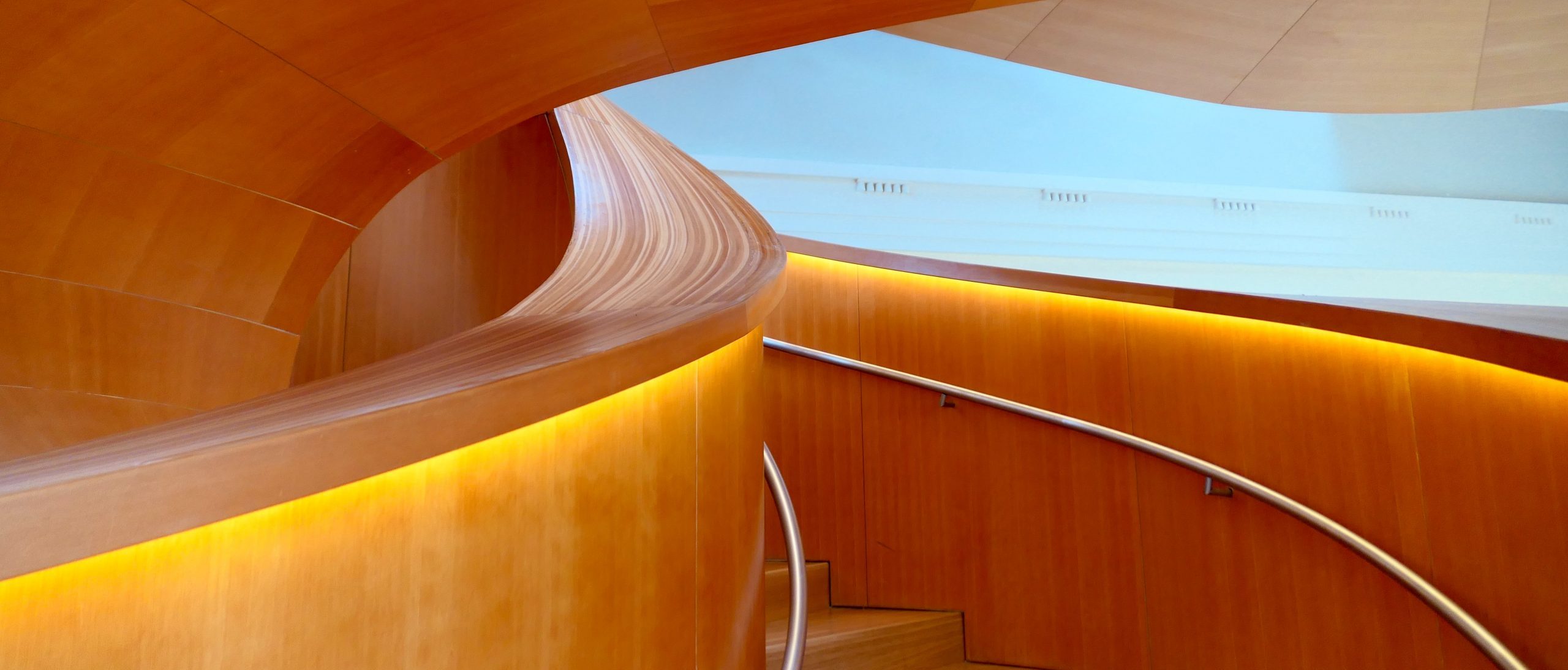 Photo of a curved staircase